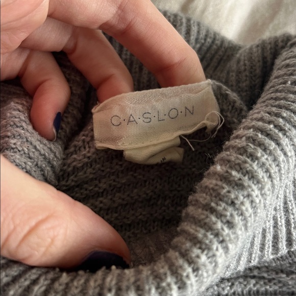 Caslon Heather Gray Knit Sweater - Picture 2 of 3